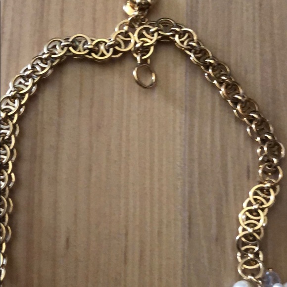 J Crew pearl and bead gold plated necklace - Picture 2 of 4
